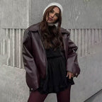 Cropped Leather Jacket