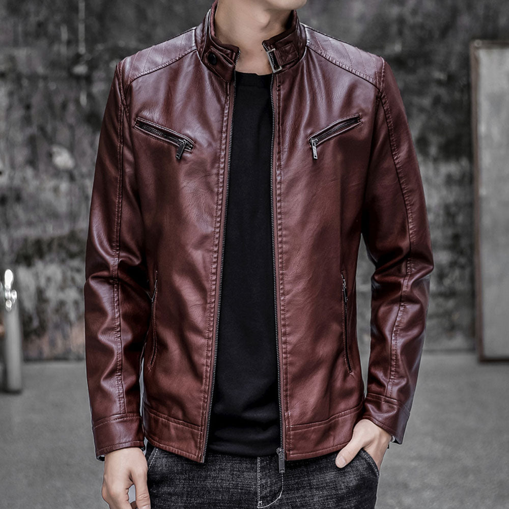 Men's Biker Leather Jacket