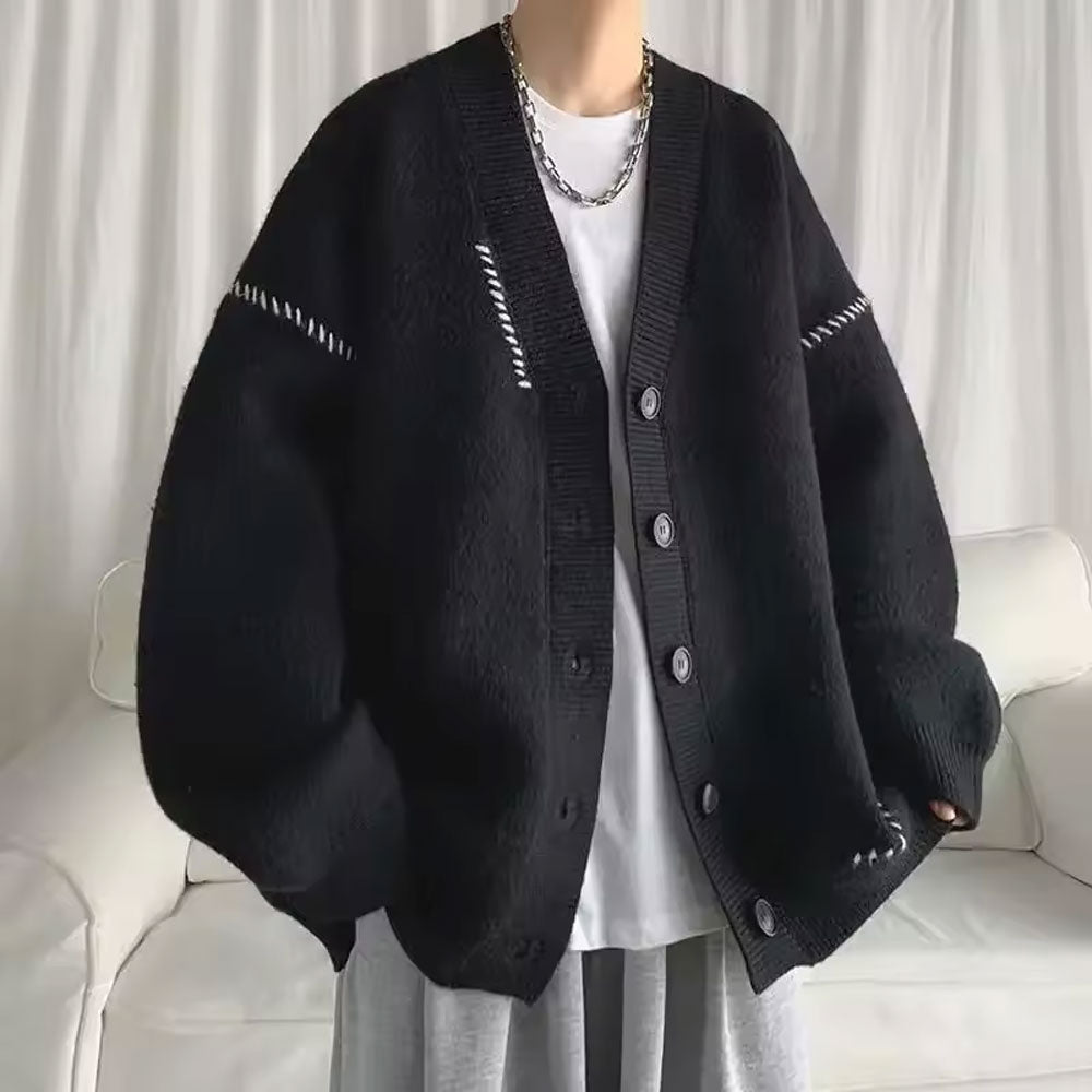 Men’s Retro Japanese Knit Cardigan