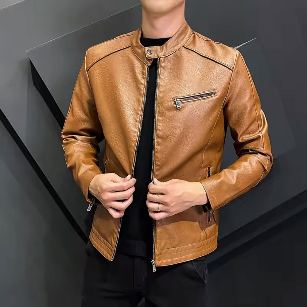 Men's Slim Fit Leather Jacket