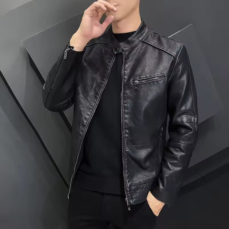 Men's Slim Fit Leather Jacket