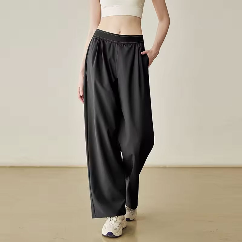 High Waist Draped Sports Pants