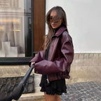 Cropped Leather Jacket