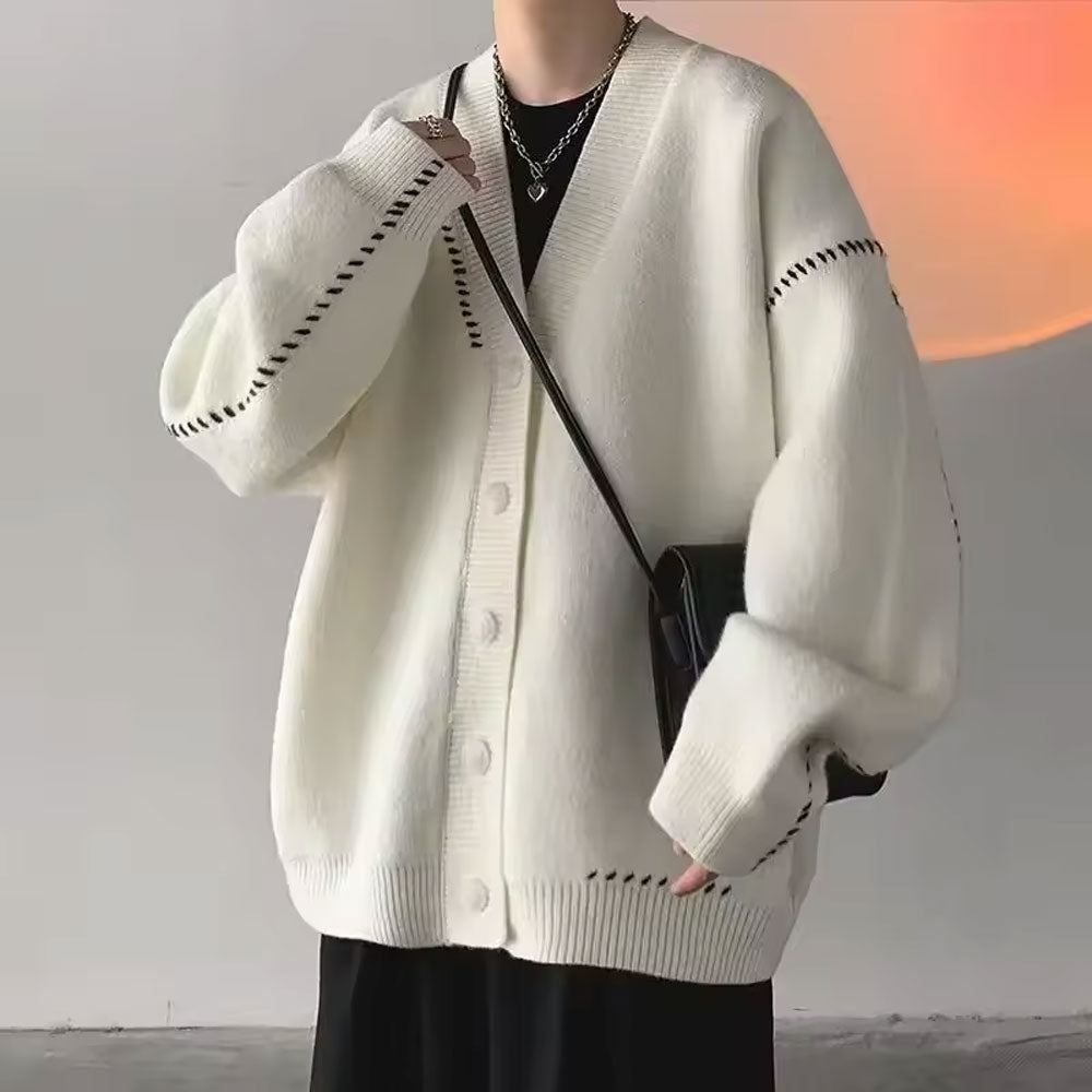 Men’s Retro Japanese Knit Cardigan