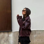 Cropped Leather Jacket