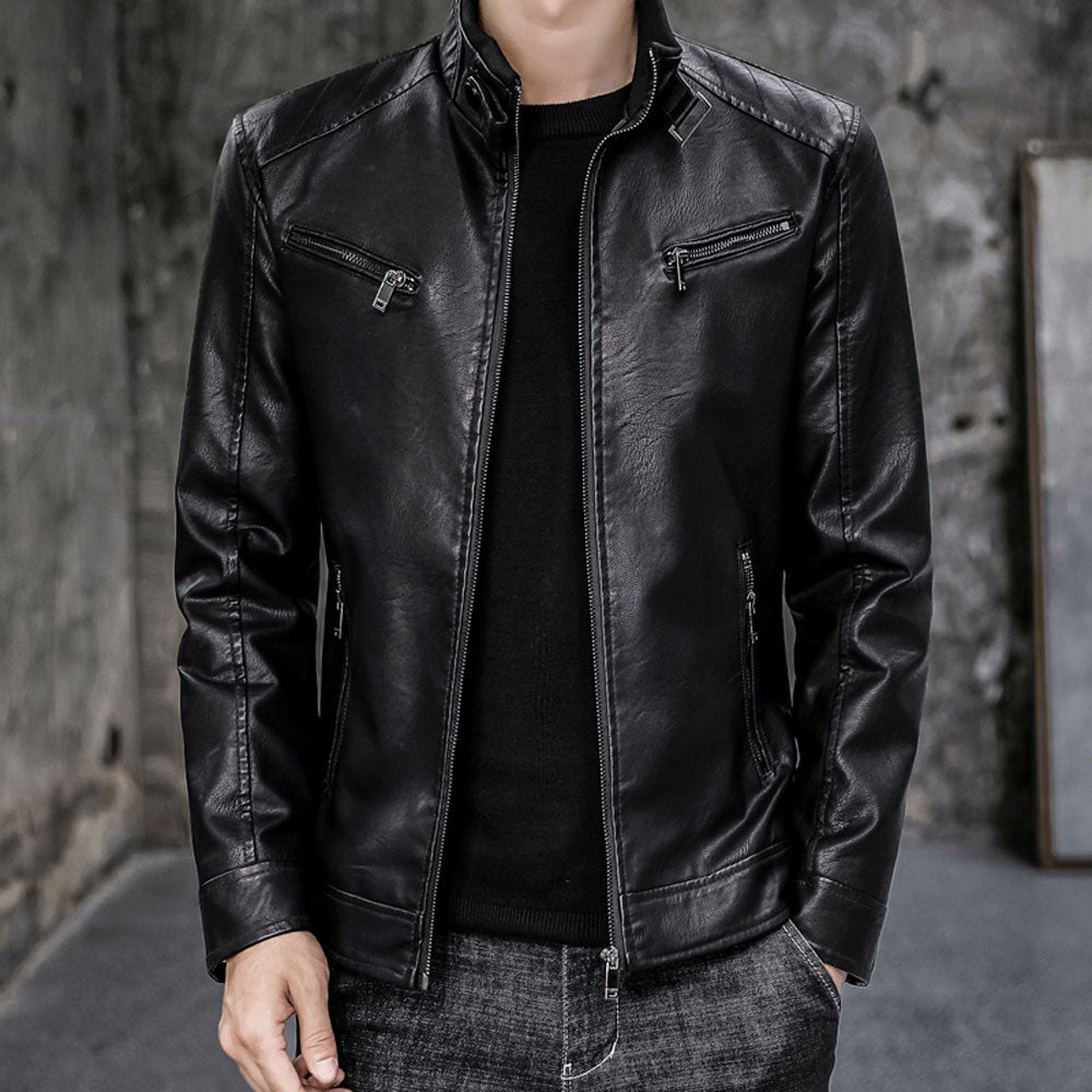 Men's Biker Leather Jacket