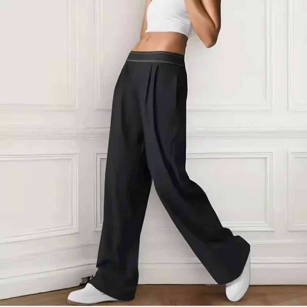 High Waist Draped Sports Pants
