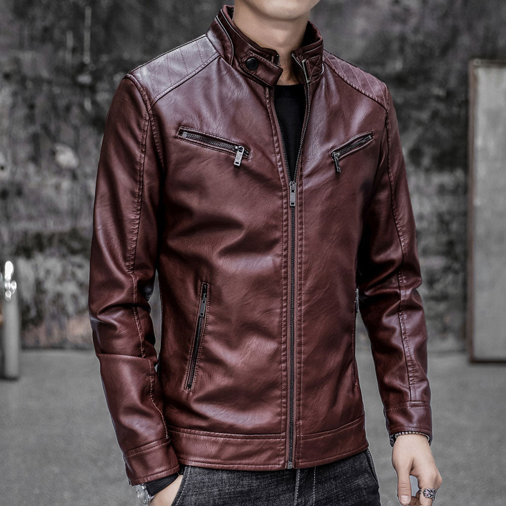 Men's Biker Leather Jacket