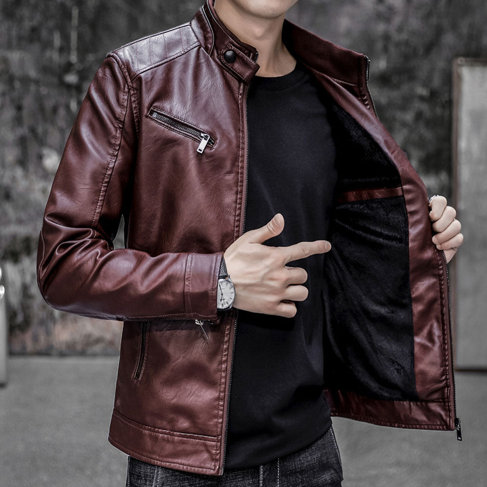 Men's Biker Leather Jacket