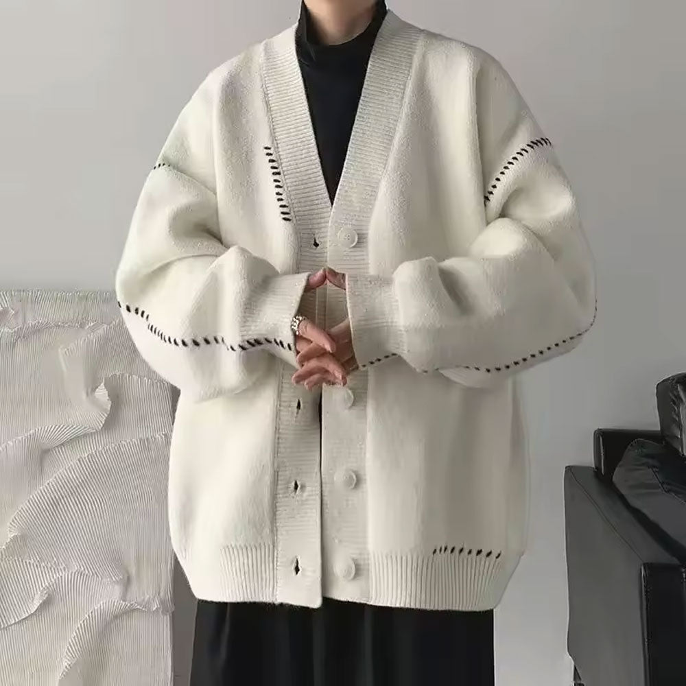 Men’s Retro Japanese Knit Cardigan