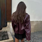 Cropped Leather Jacket