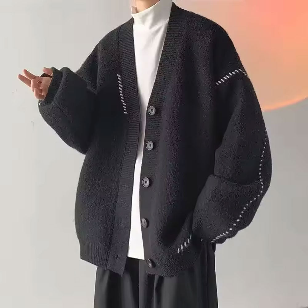 Men’s Retro Japanese Knit Cardigan