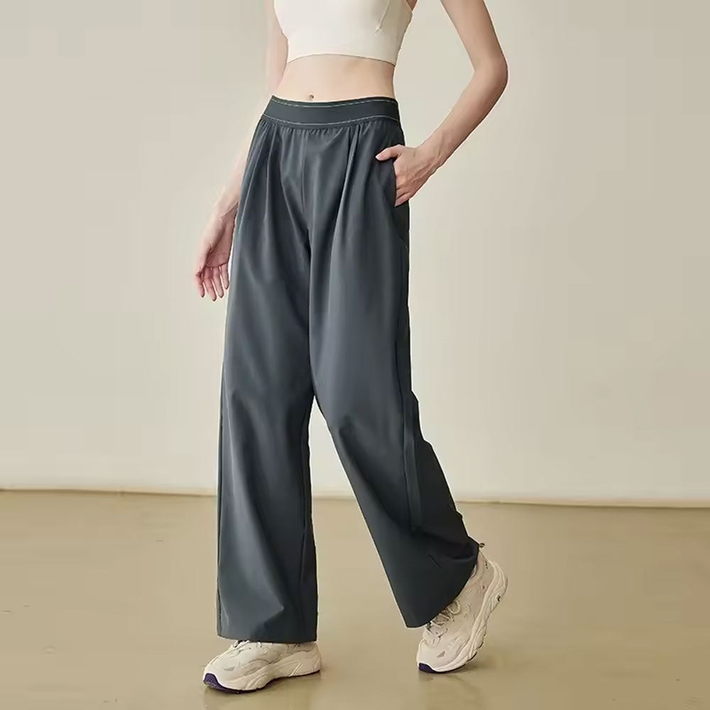 High Waist Draped Sports Pants