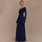High Waist Ruffled Bodycon Maxi Dress