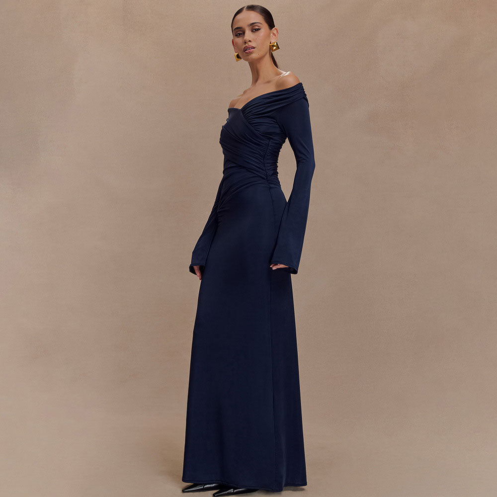 High Waist Ruffled Bodycon Maxi Dress